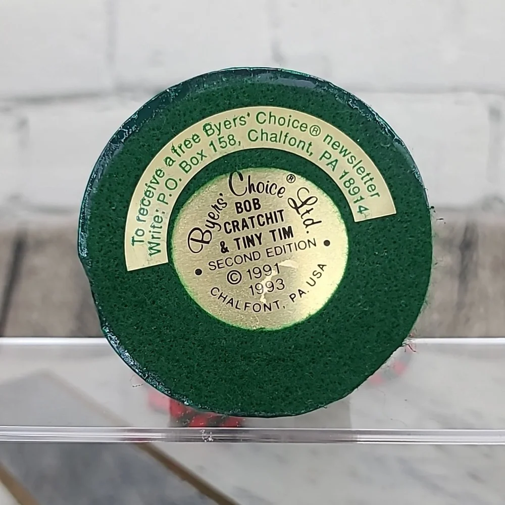Byers' Choice Caroler '91 & '93 Bob Cratchit/Tiny Tim From 